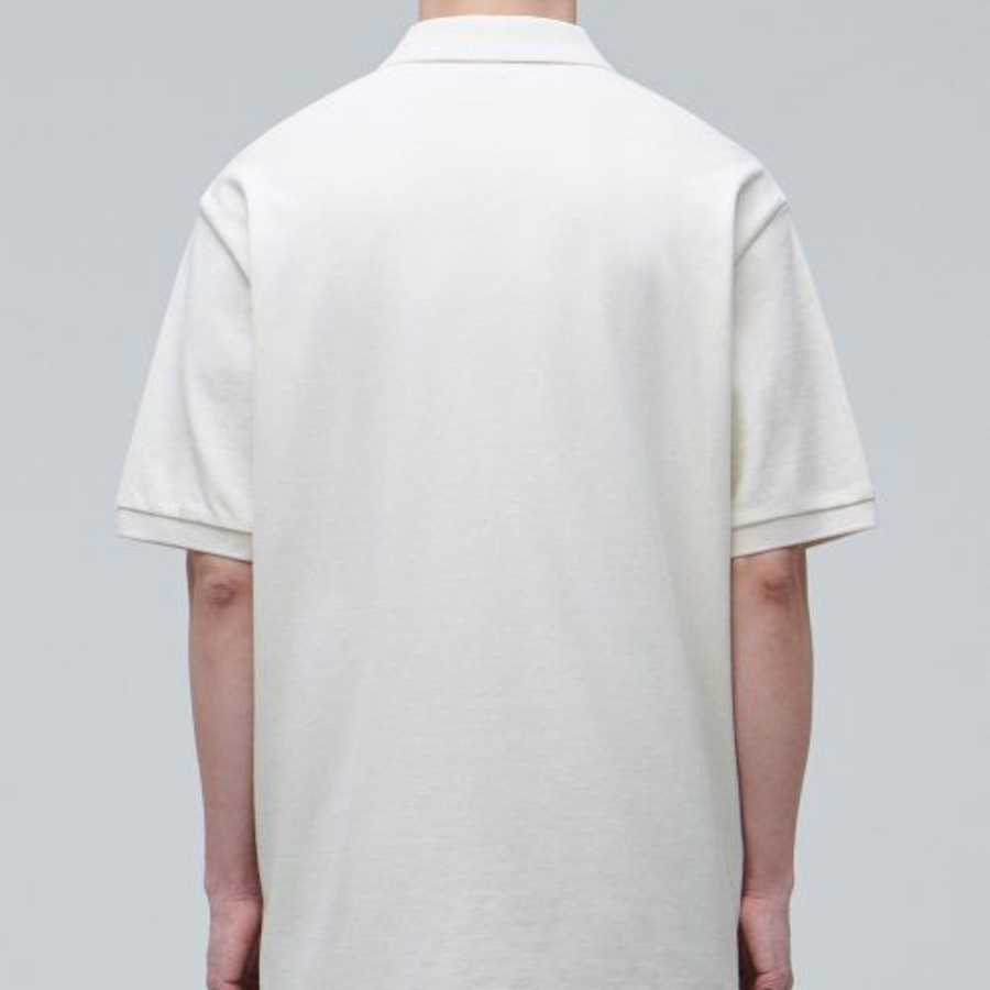 Relax Fit Piqué Polo Shirt [Cream]