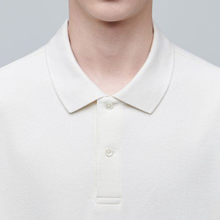 Relax Fit Piqué Polo Shirt [Cream]