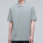 Basic Piqué Polo Shirt [Light Grey]