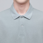 Basic Piqué Polo Shirt [Light Grey]