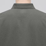 Slit Neck Piqué Polo Shirt [Dusty Khaki]