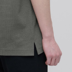 Slit Neck Piqué Polo Shirt [Dusty Khaki]
