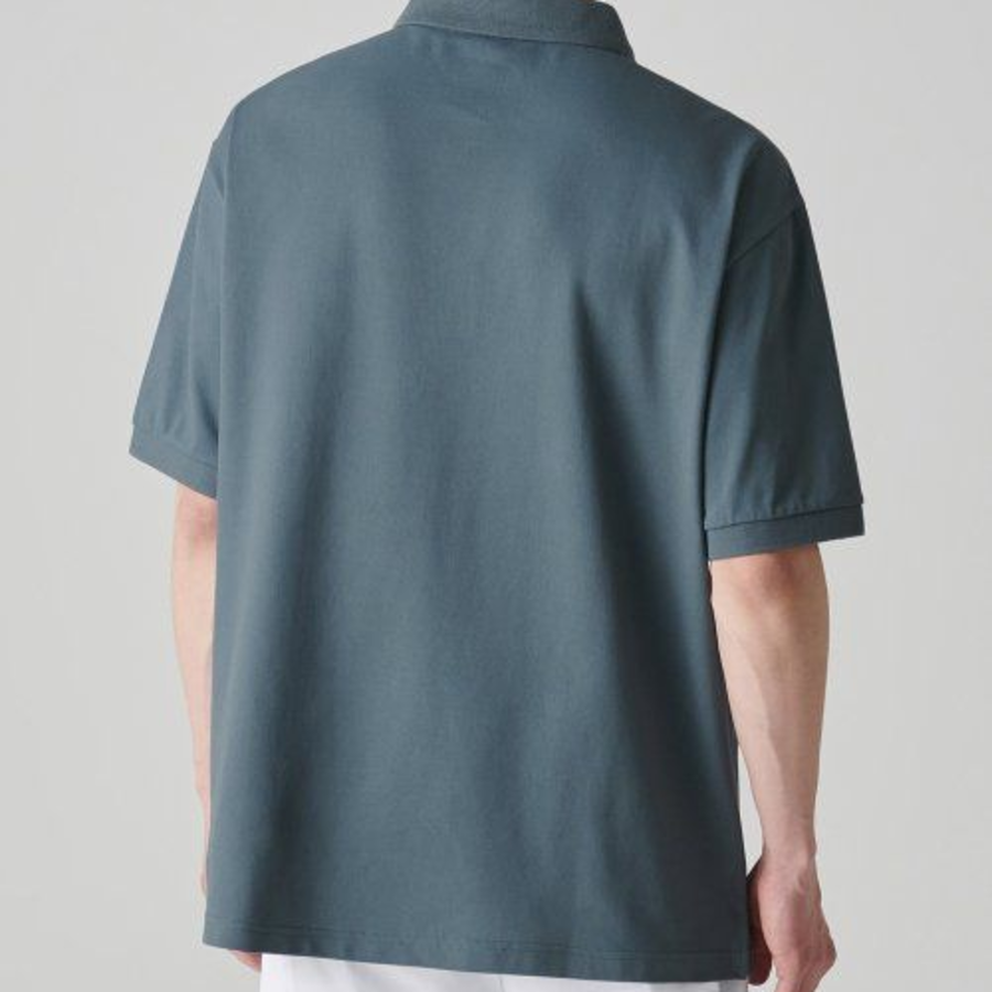 [Cooltandard] Relax Fit Piqué Polo Shirt [Peacock Blue]