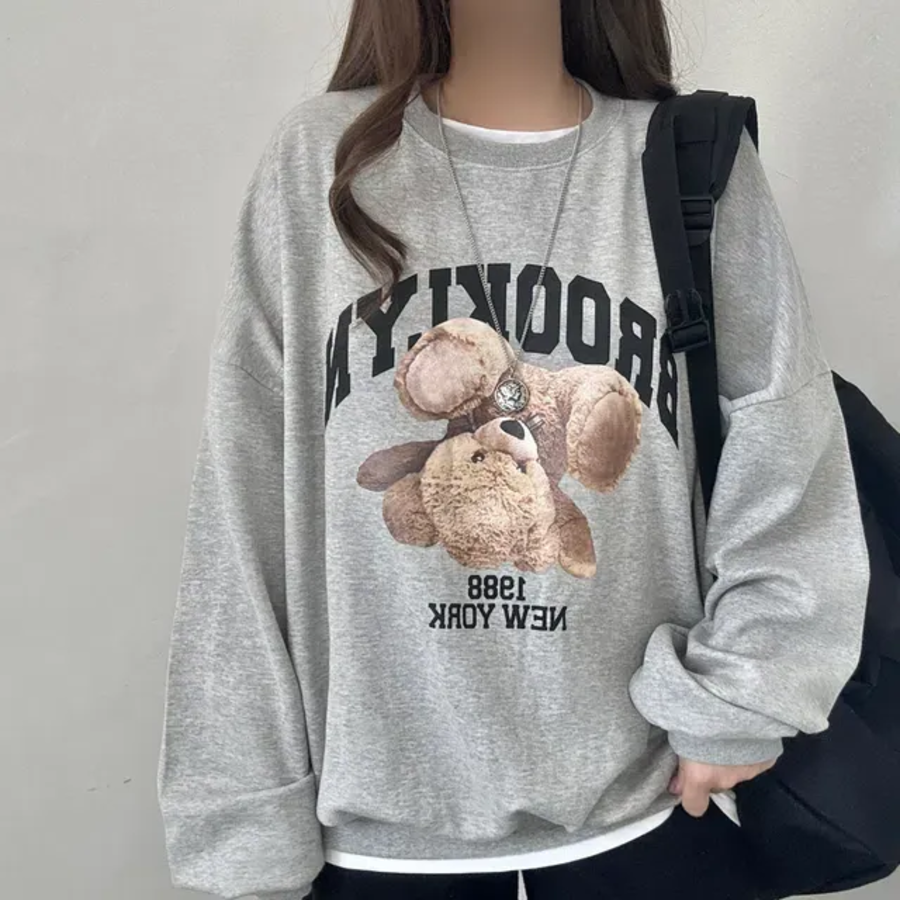 Bear Print Sweatshirt