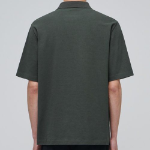 Slit Neck Piqué Polo Shirt [Khaki]