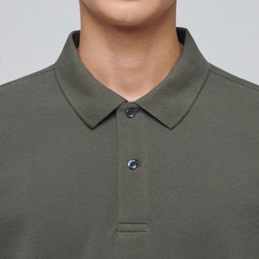 Basic Piqué Polo Shirt [Dusty Khaki]