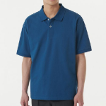 Relax Fit Piqué Polo Shirt [Classic Blue]