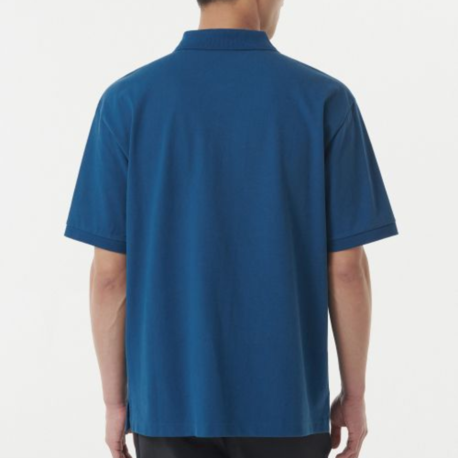 Relax Fit Piqué Polo Shirt [Classic Blue]