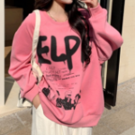 Blaire Graffiti Printing Oversized Sweatshirt