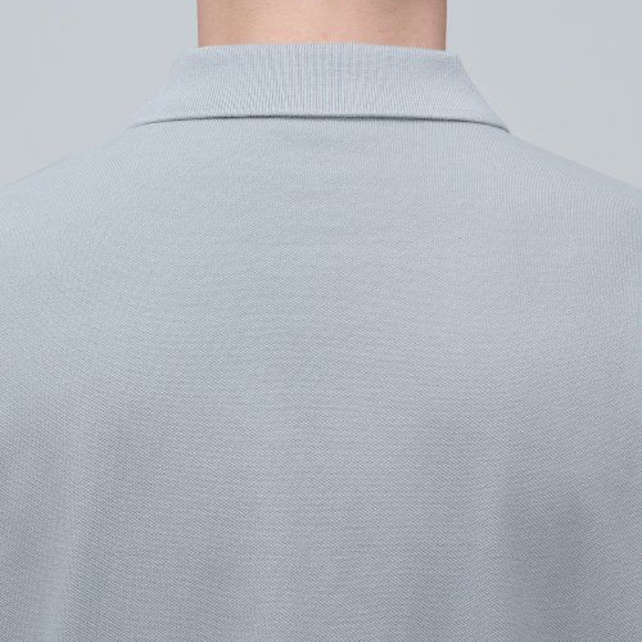 Relax Fit Piqué Polo Shirt [Light Gray]