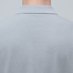 Relax Fit Piqué Polo Shirt [Light Gray]