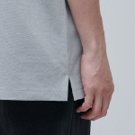 Relax Fit Piqué Polo Shirt [Light Gray]