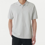 Basic Piqué Polo Shirt [Ash Gray]