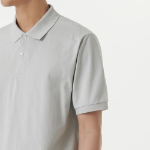 Basic Piqué Polo Shirt [Ash Gray]