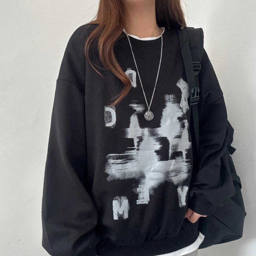 Painting Print Loose Fit Sweatshirt