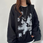 Painting Print Loose Fit Sweatshirt