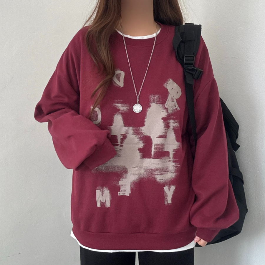 Painting Print Loose Fit Sweatshirt