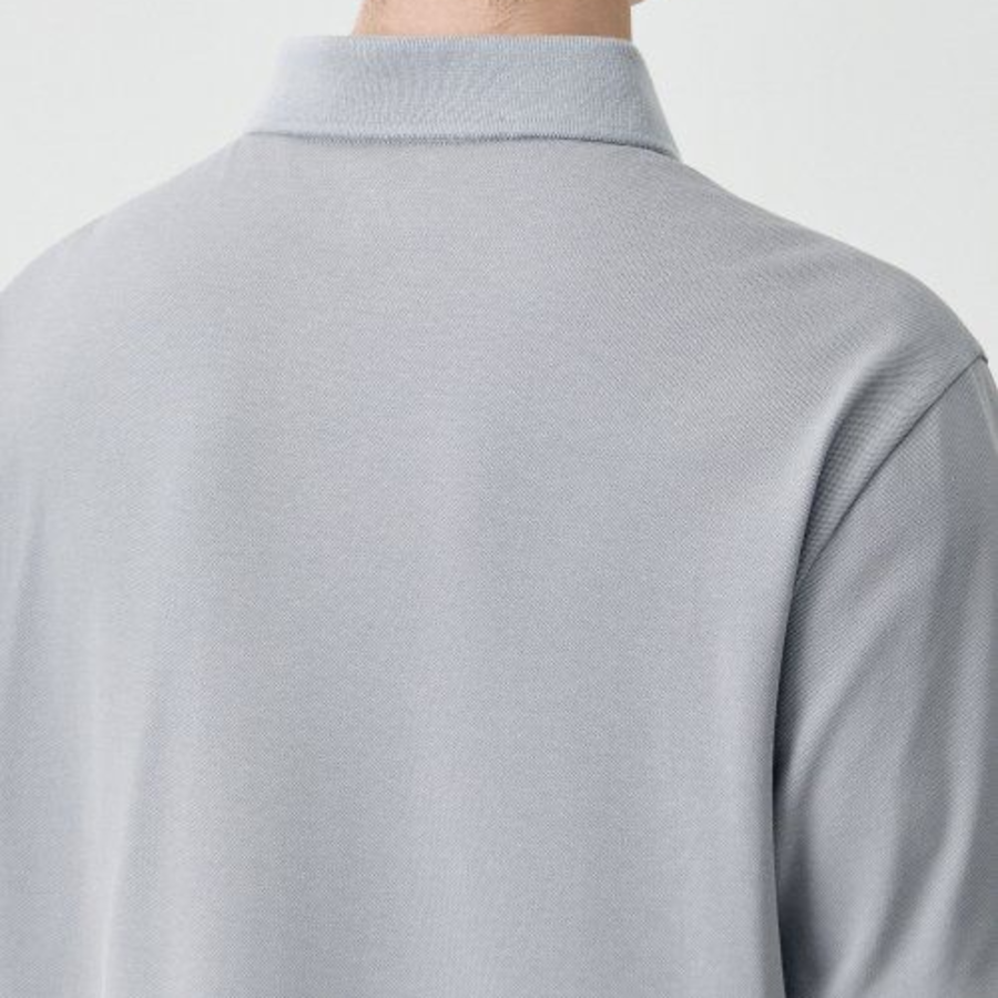 [Cool Standard] Piqué Polo Shirt [Light Gray]