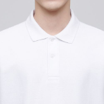 Relax Fit Piqué Polo Shirt [White]