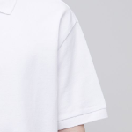 Relax Fit Piqué Polo Shirt [White]