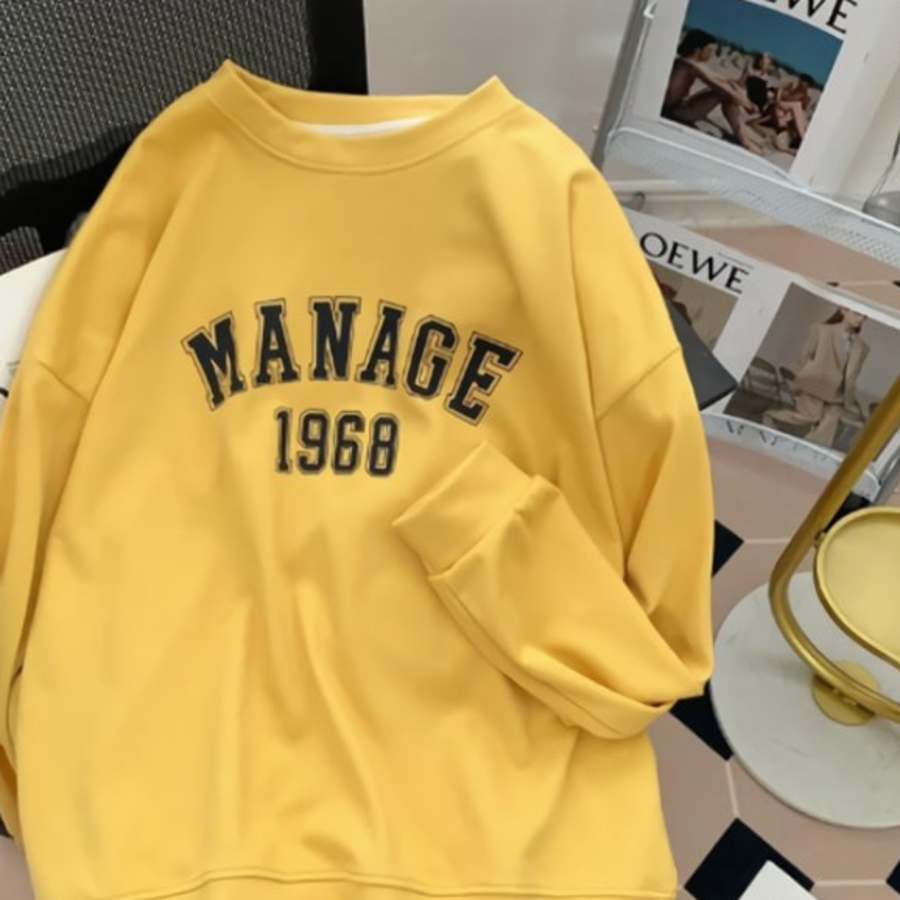 Lettering Oversized Sweatshirt