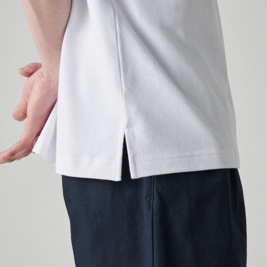 [Cool Standard] Relax Fit Piqué Polo Shirt [White]