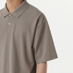 [Cool Standard] Oversized Piqué Polo Shirt [Dusty Beige]