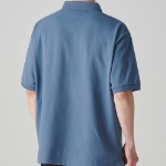 [Cool Standard] Relax Fit Piqué Polo Shirt [Blue Gray]