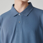 [Cool Standard] Relax Fit Piqué Polo Shirt [Blue Gray]
