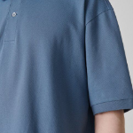 [Cool Standard] Relax Fit Piqué Polo Shirt [Blue Gray]