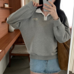 FINE – свитшот с воротником-поло