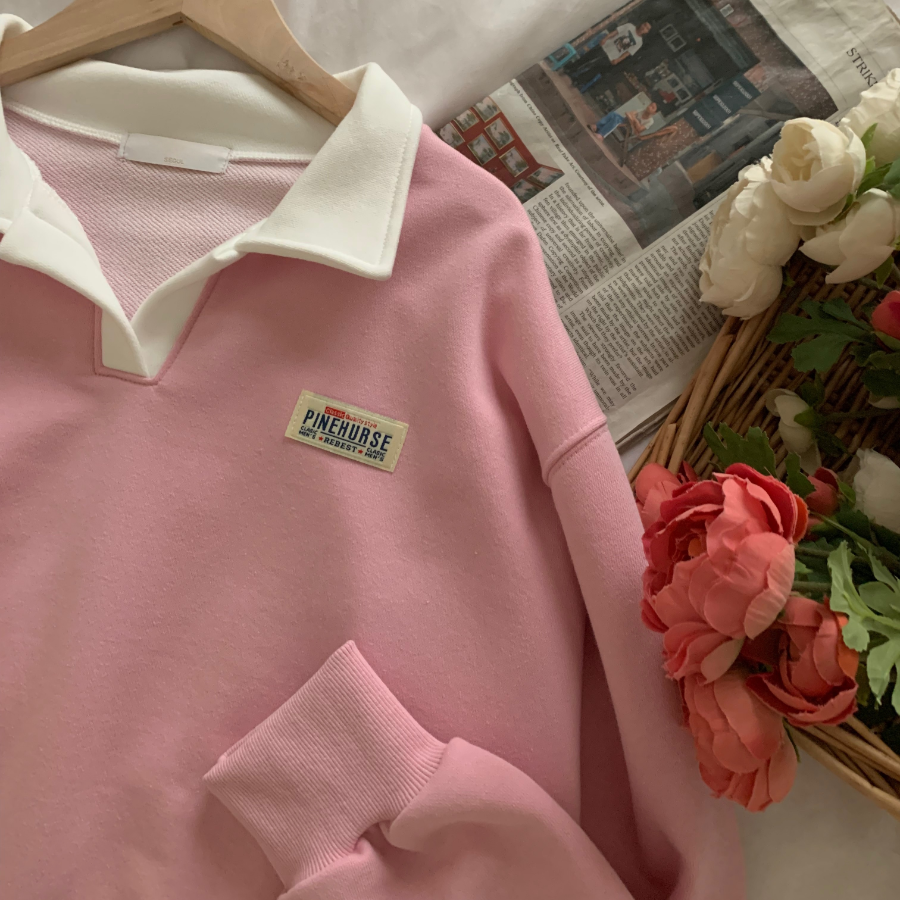 FINE – свитшот с воротником-поло