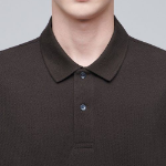 Basic Piqué Polo Shirt [Dark Brown]