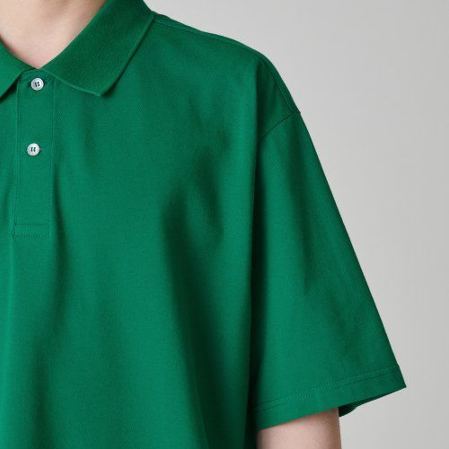 [Cool Standard] Oversized Piqué Polo Shirt [Irish Green]