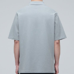 Slit Neck Piqué Polo Shirt [Light Grey]
