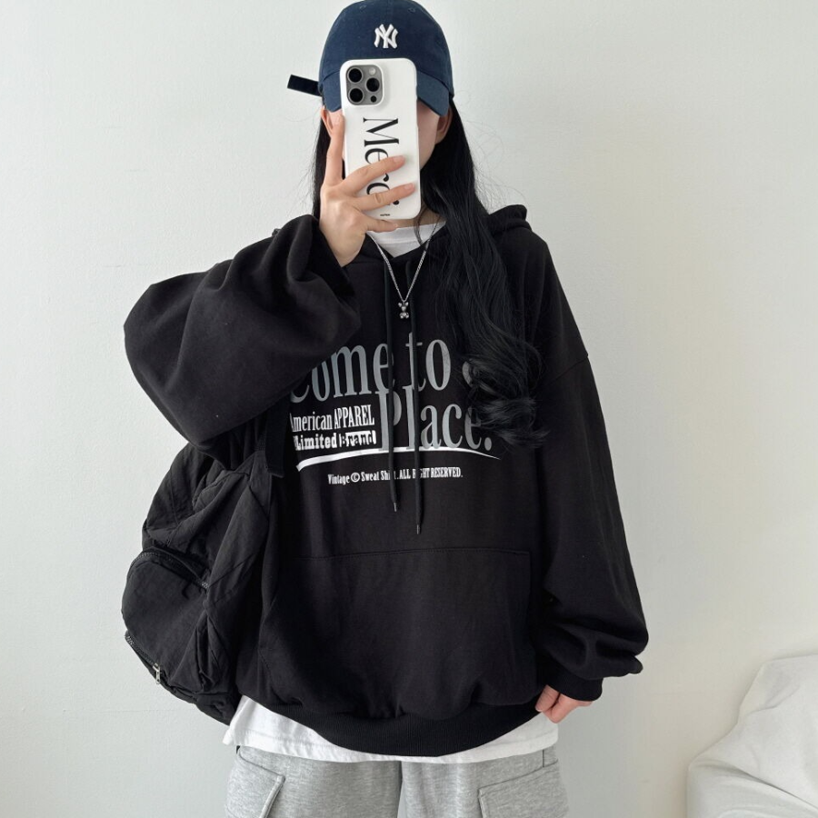 Place – худи Place Lettering Oversized Hoodie
