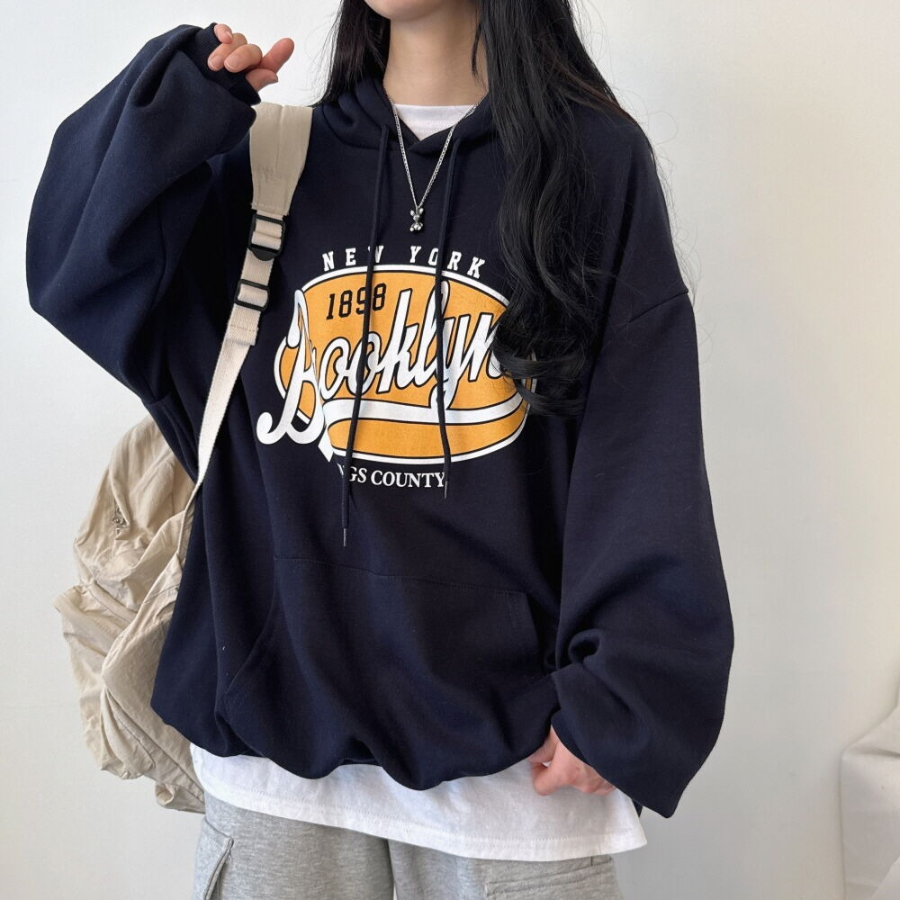 Brooklyn – худи Brooklyn Lettering Oversized Hoodie