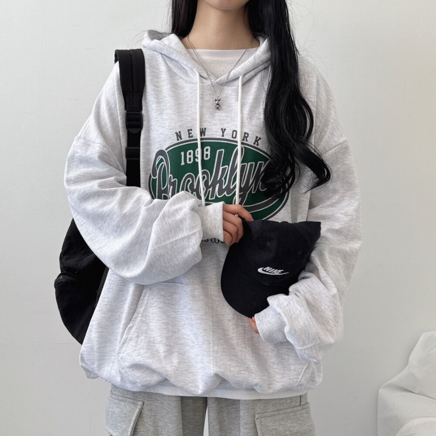 Brooklyn – худи Brooklyn Lettering Oversized Hoodie