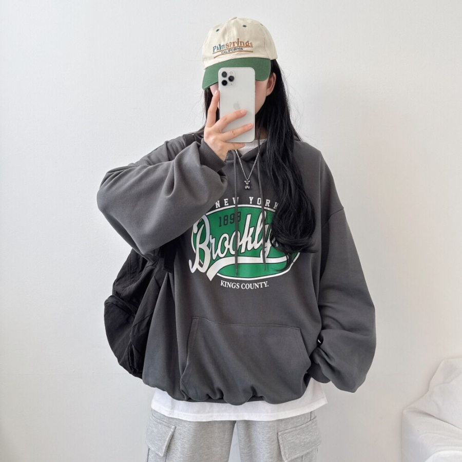 Brooklyn – худи Brooklyn Lettering Oversized Hoodie