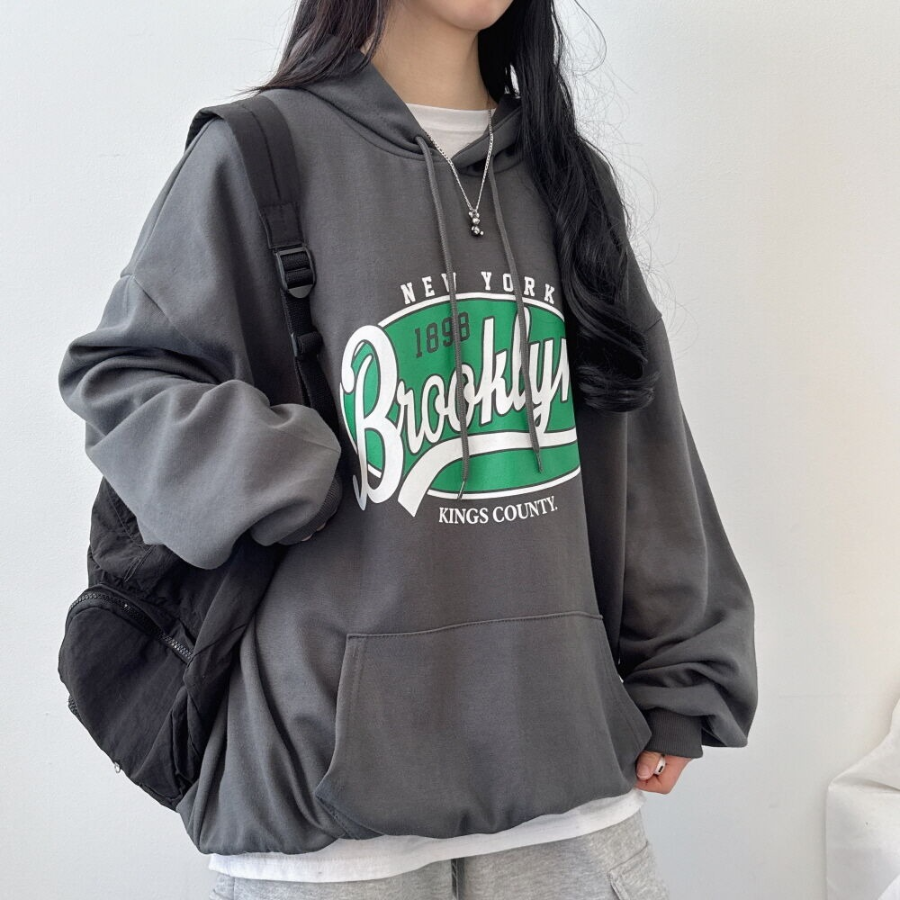 Brooklyn – худи Brooklyn Lettering Oversized Hoodie