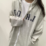 LKLK Lettering Hoodie Zip-Up