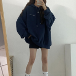 Oversized Earth Lettering Hoodie