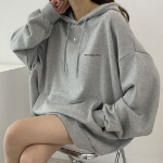 Oversized Earth Lettering Hoodie