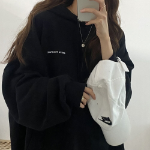 Oversized Earth Lettering Hoodie