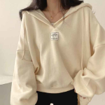 Casual Daily – оверсайз худи с V-образным вырезом