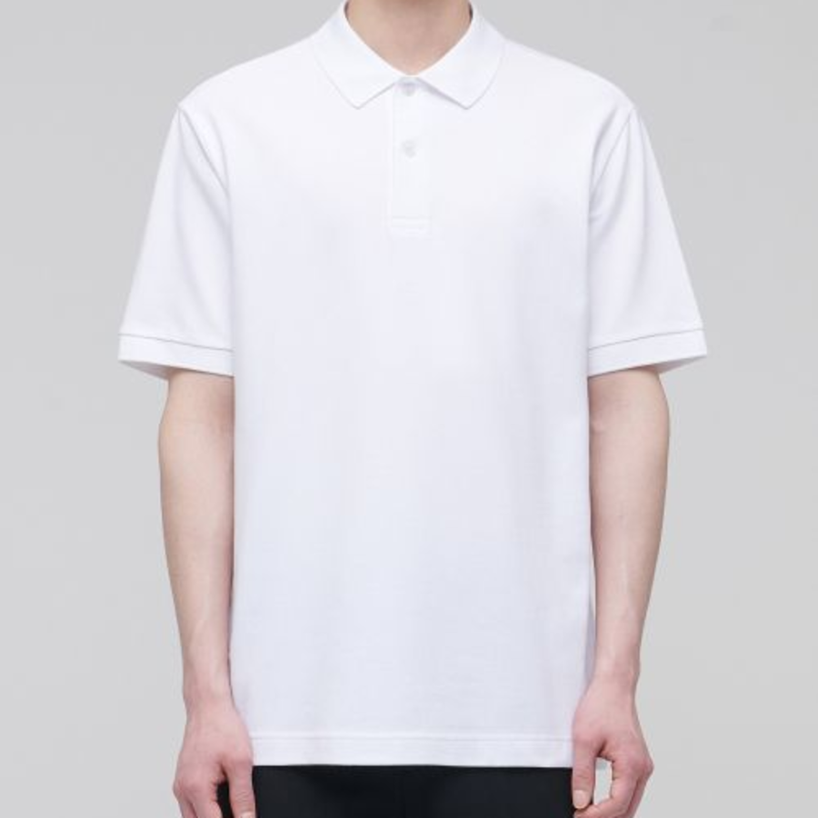 [Cool Standard] Piqué Polo Shirt [White]