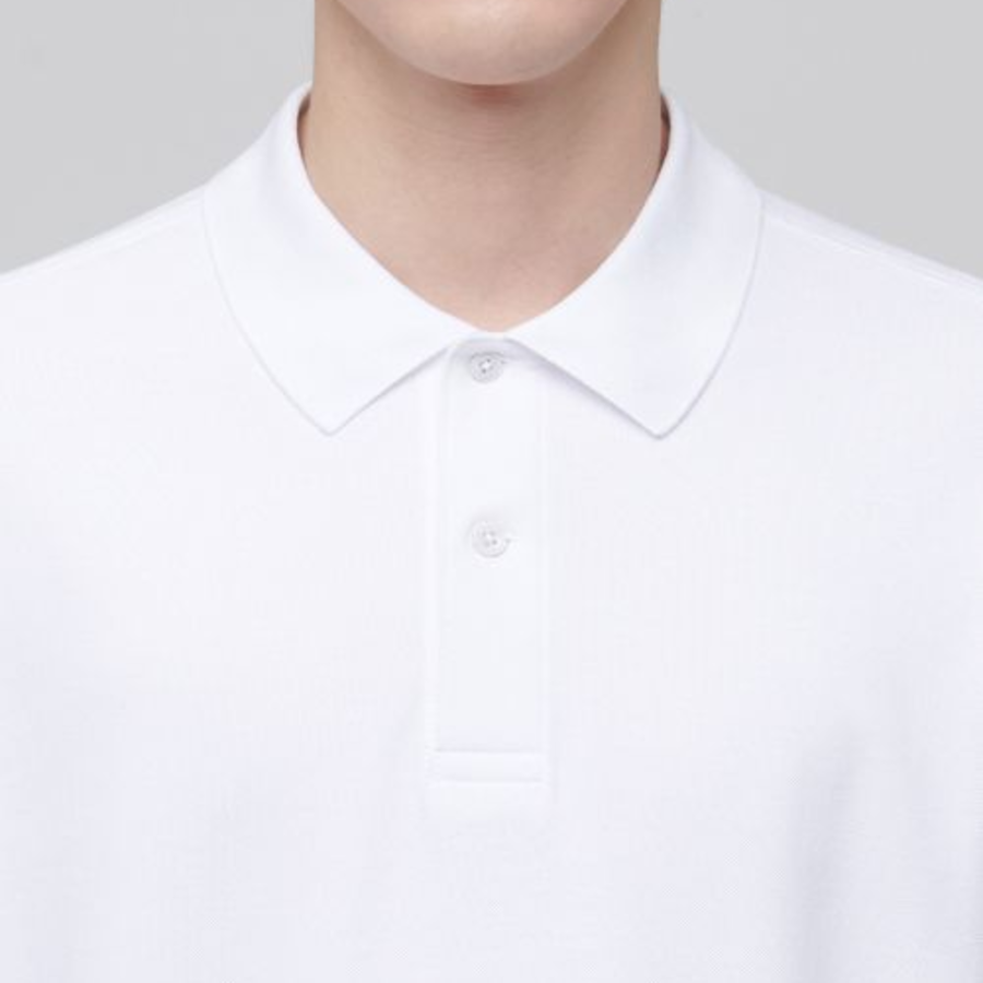 [Cool Standard] Piqué Polo Shirt [White]