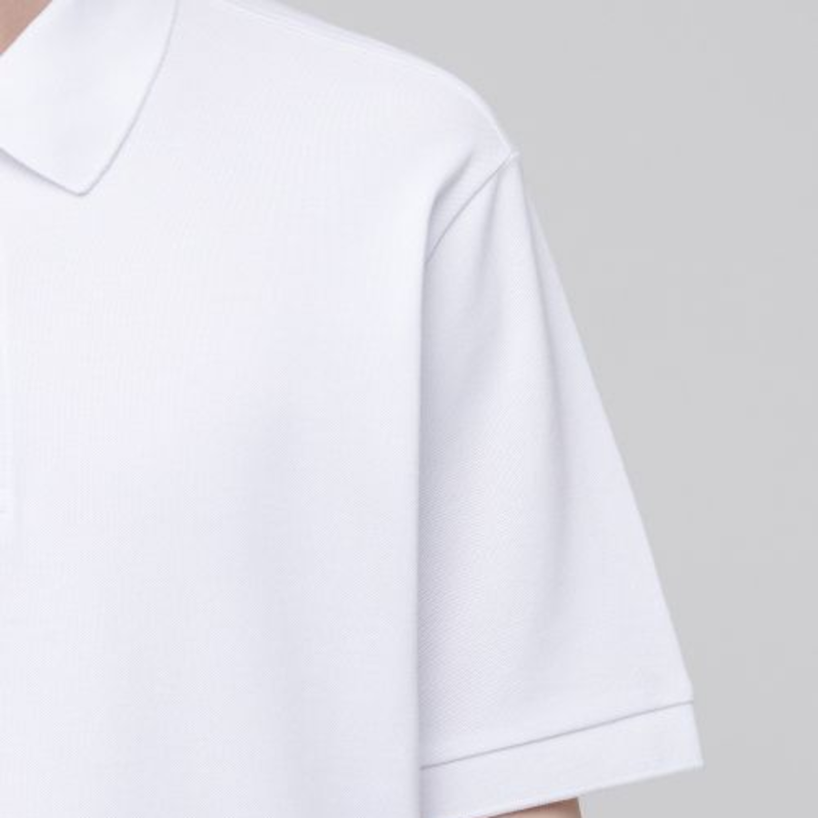[Cool Standard] Piqué Polo Shirt [White]