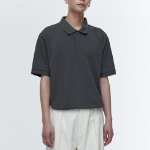 [Cool Standard] Relaxed Fit Piqué Polo Shirt [Gunmetal]