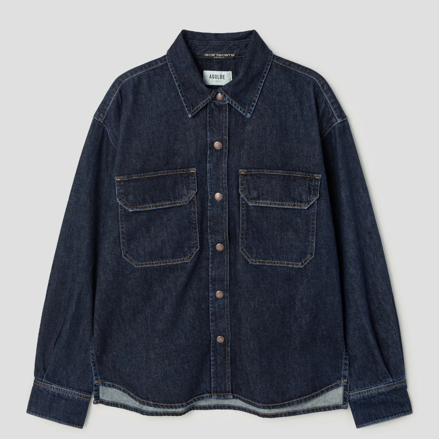 Corso Como AGOLDE Gwen Slice Shirt In Rinse